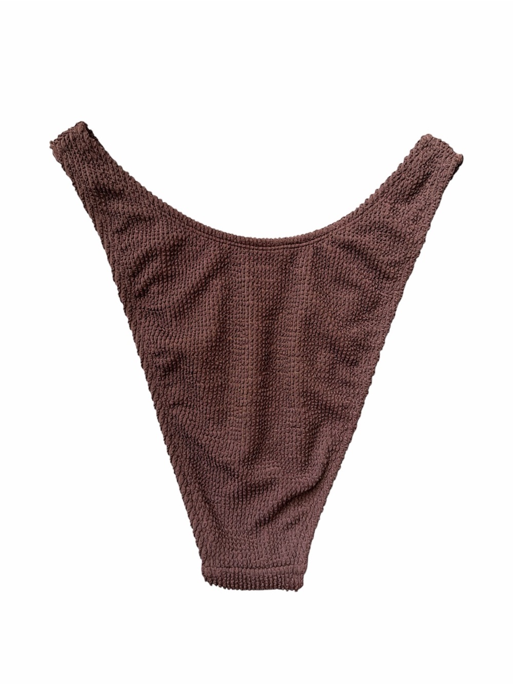 Wild Fable Brown Textured High Leg Bikini Bottom Size M NWT - Picture 2 of 3
